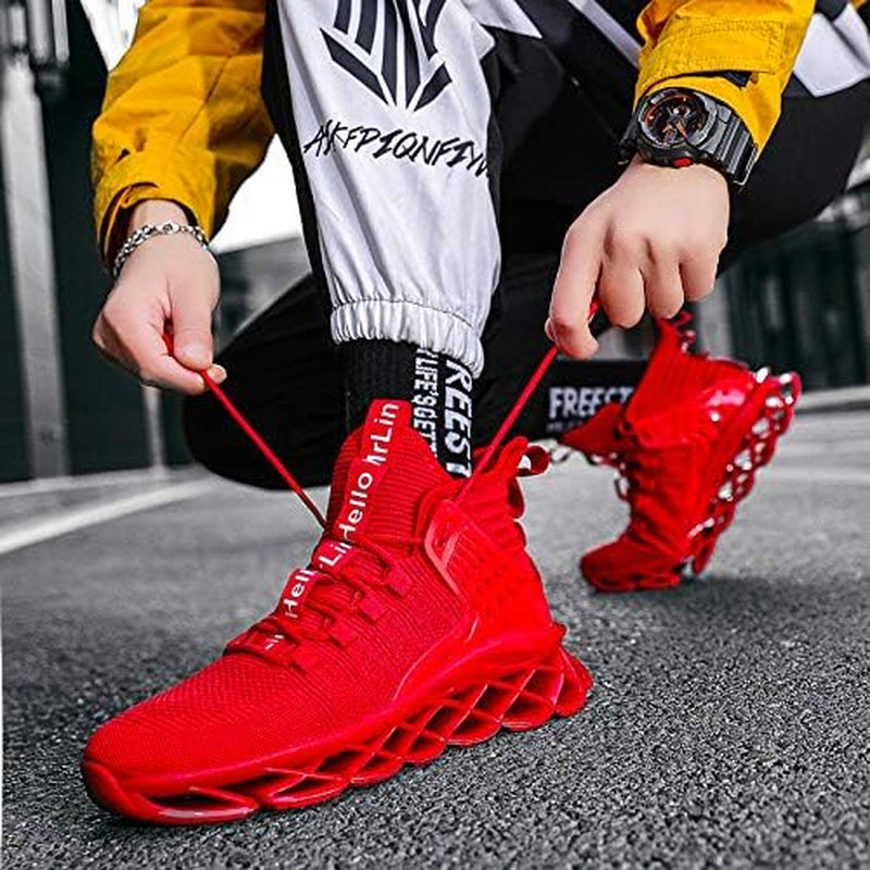 Men'S Running Shoes Non Slip Athletic Tennis Walking Blade Type Sneakers Hip Hop