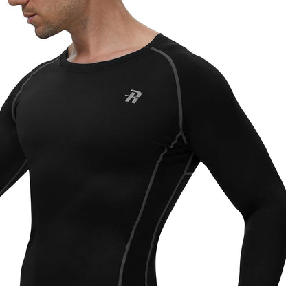 Compression Shirts for Men Long Sleeve Cool Dry Athletic Workout Tee Shirts Fishing Sun Shirts Sports Thermal Tights