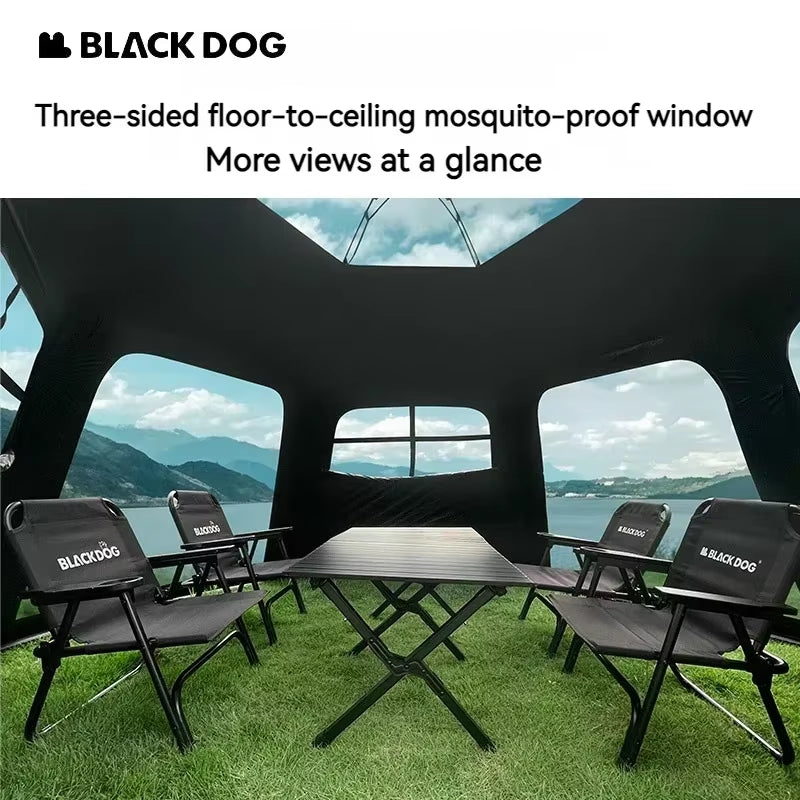 Black Dog Large Shelter Beach Waterproof Camping Tent Automatic Outdoor Cabin Portable Beach Tent Folding Windscreen Houses