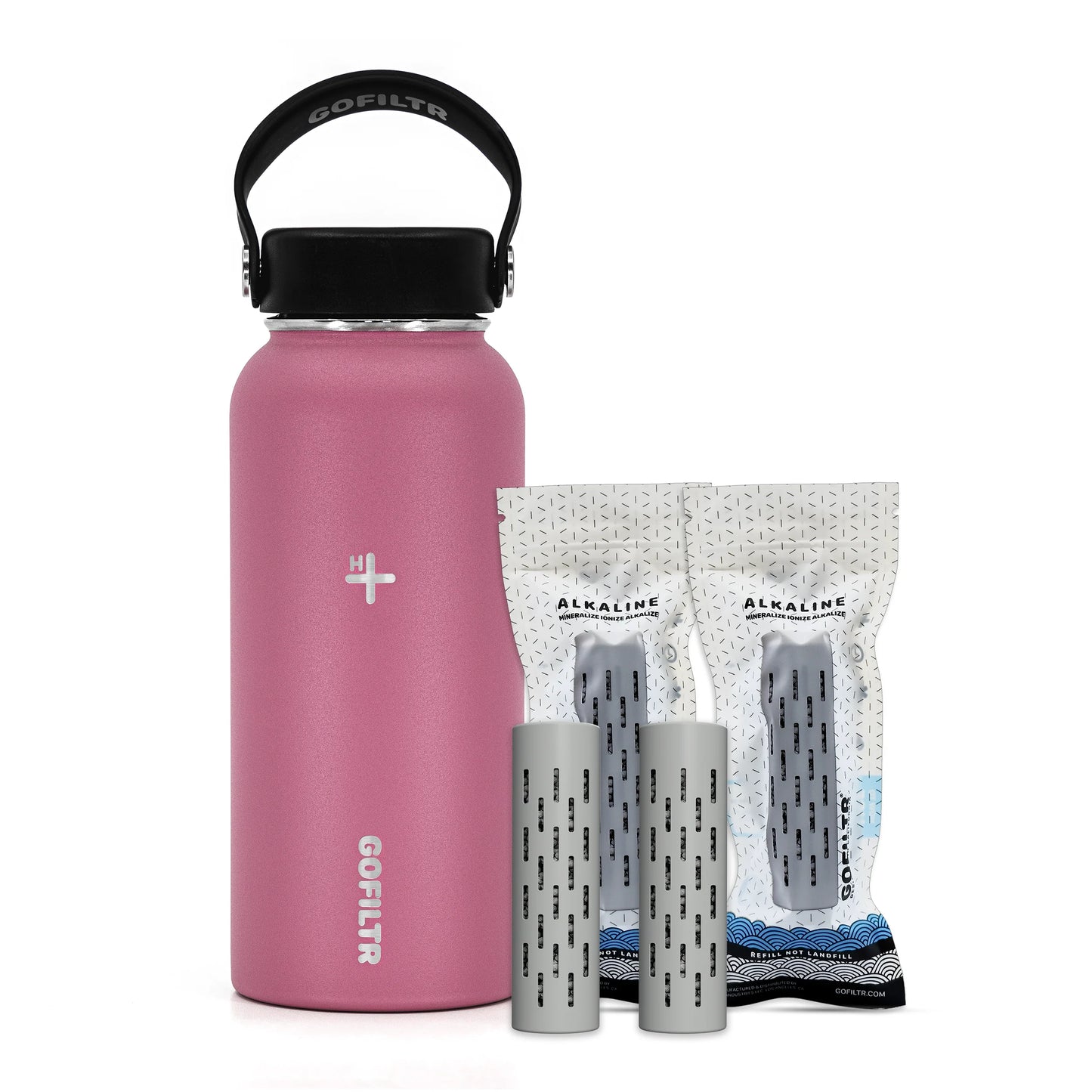 Alkaline Water Bottle 32 Oz - Insulated Water Bottle That Creates 9.5 Ph Alkaline Water