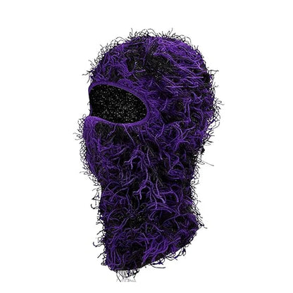 Balaclava Distressed Knitted Full Face Ski Mask Shiesty Mask Camouflage Balaclava Fleece Fuzzy Balaclava Ski Balaclava