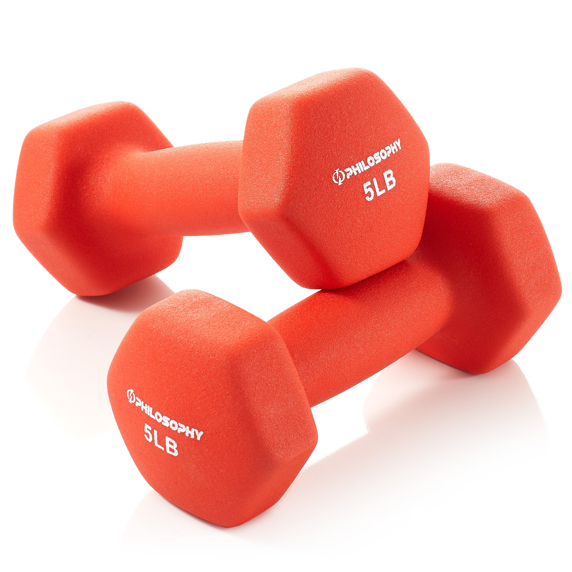 Neoprene Hex Dumbbell Hand Weights, Set of 2 - Workout Strength Training