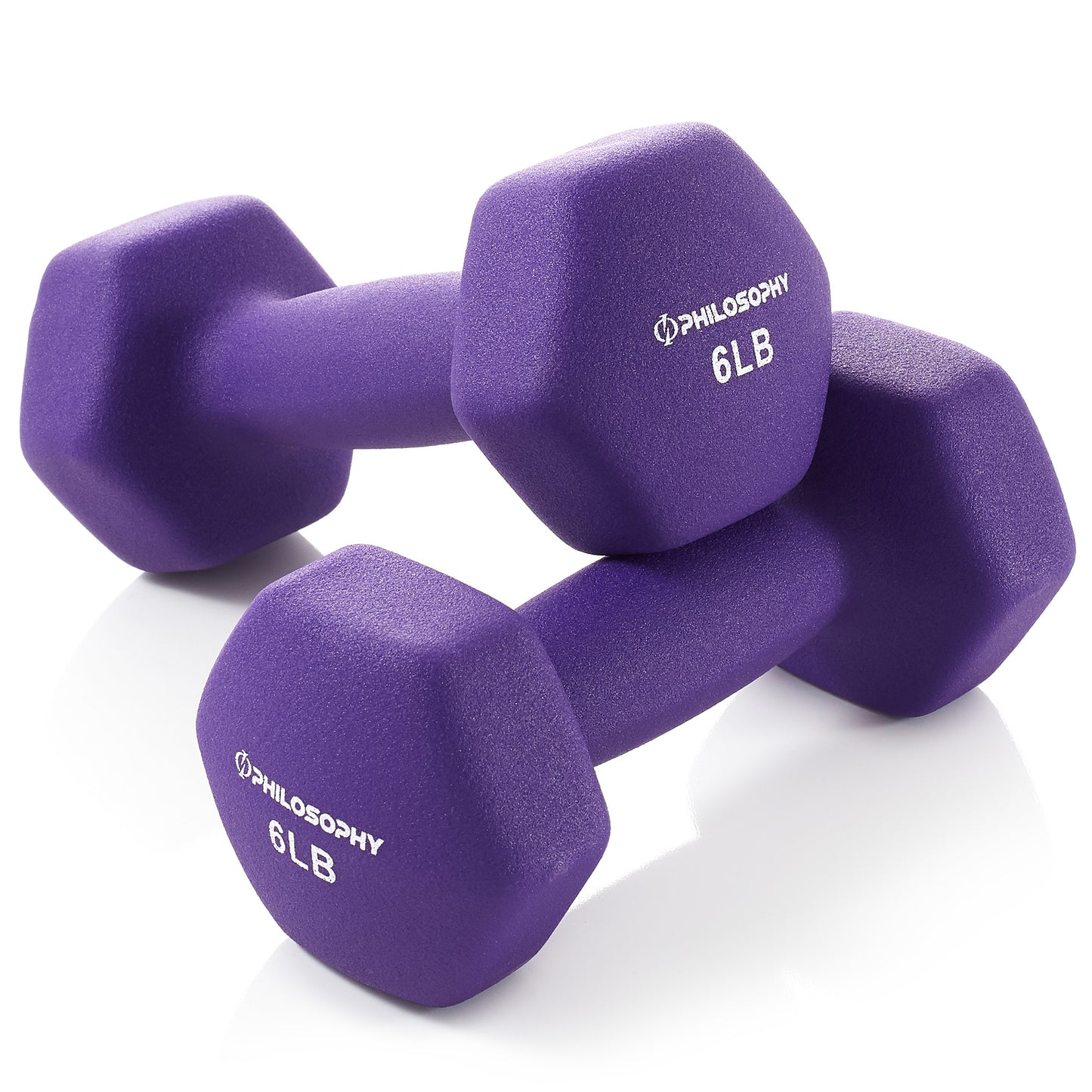 Neoprene Hex Dumbbell Hand Weights, Set of 2 - Workout Strength Training