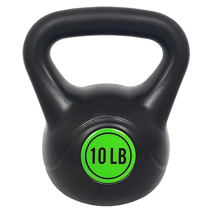 Wide Grip 4 Piece Kettlebell Exercise Fitness Weight Set, Includes 5 Lbs, 10 Lbs, 15 Lbs, 20 Lbs