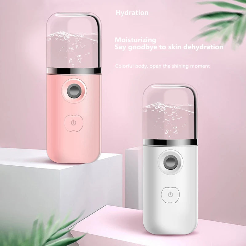 USB Facial Mister Face Moisturizing Mist Spray Machine Facial Humidifier Mini Nano Mist Sprayer Cooler Facial Steamer Skin Care