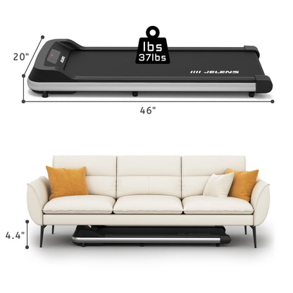 Walking Pad 2 in 1 Treadmill for Walking and Jogging, under Desk Treadmill for Home Office, Portable Walking Pad Free Installation with Remote Control