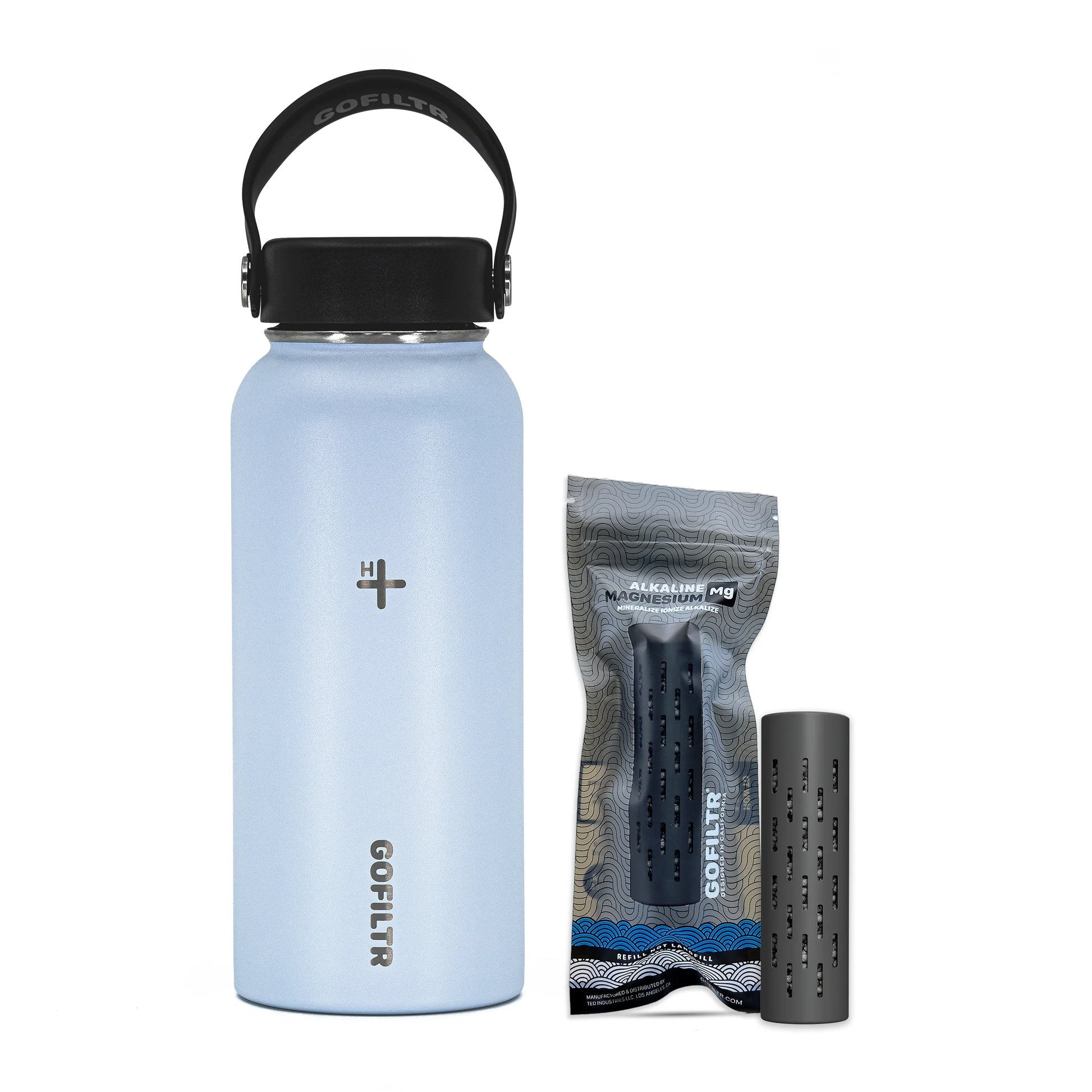 Alkaline Water Bottle 32 Oz - Insulated Water Bottle That Creates 9.5 Ph Alkaline Water